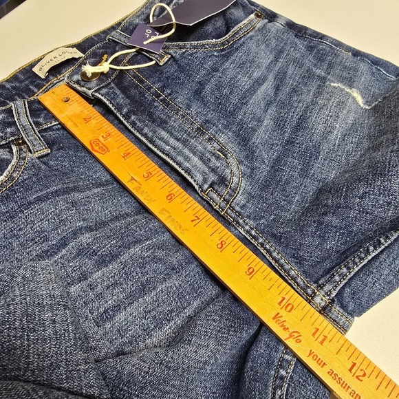 Oliver Logan Mulberry Jeans Womens 28 Blue Lace Up Straight Leg Medium Wash - Picture 11 of 14